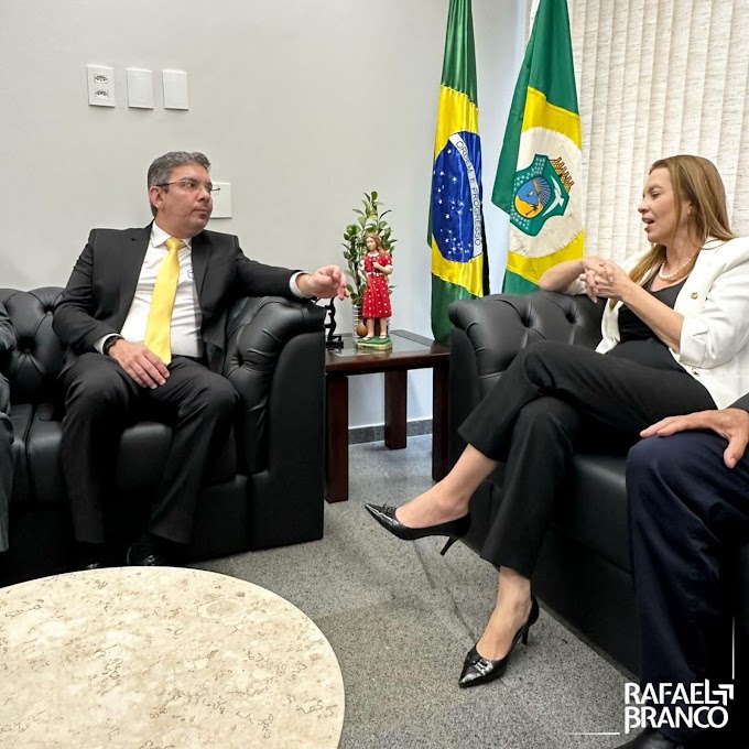 Rafael Branco e Senadora Janaína Farias discutem políticas de crédito para jovens empreendedores no Ceará.