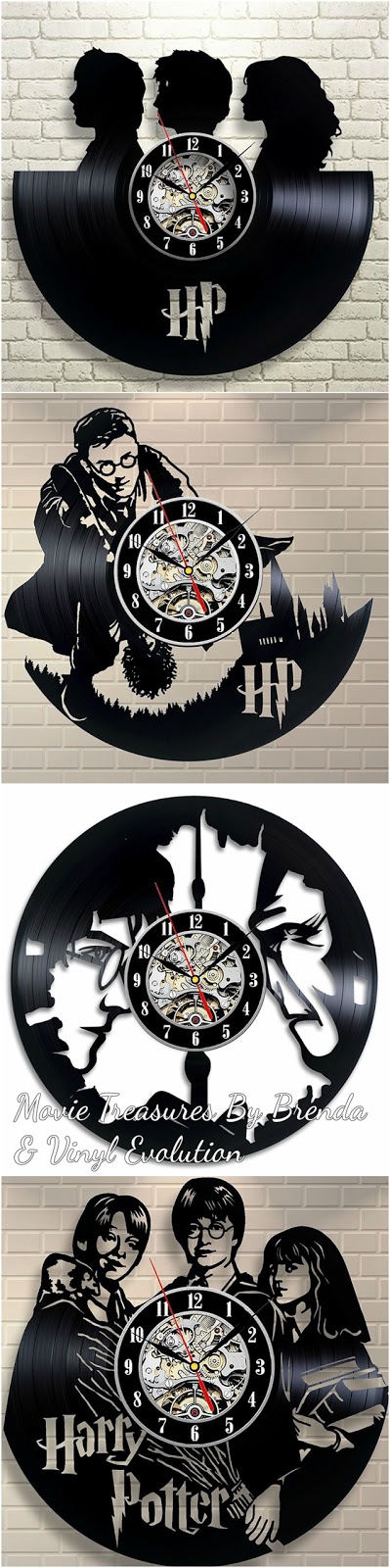 Harry Potter Vinyl Record Wall Clocks