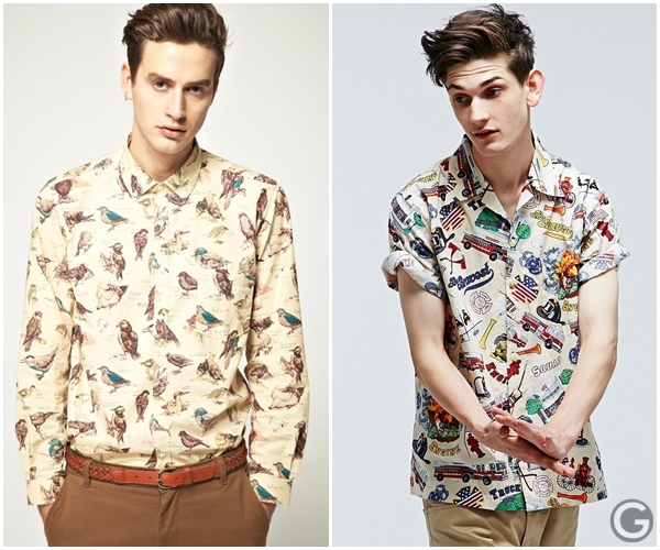 Camisa estampada masculina