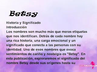 significado del nombre Betsy