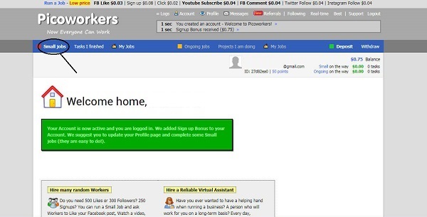 موقع picoworkers للربح من الانترنت 2019 حد أدنى للسحب 5 دولار فقط