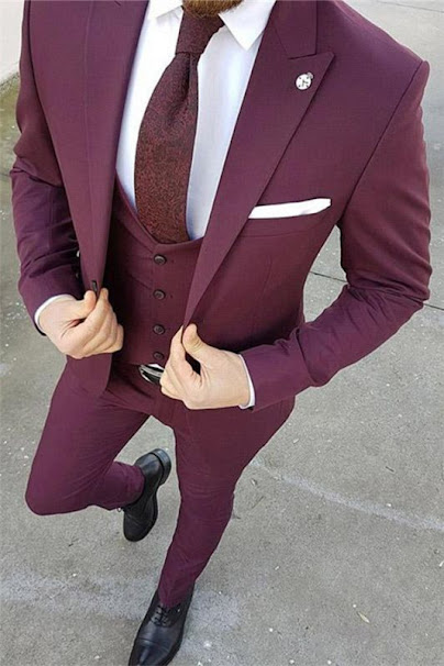 Purple Slim Fit 3 pieces Tuxedo