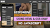 Responsive dropdown Navigation menu with HTML & CSS only