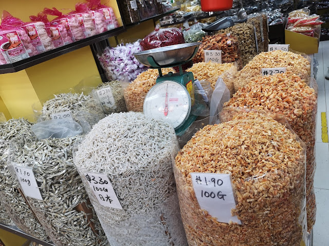 Dried seafood store