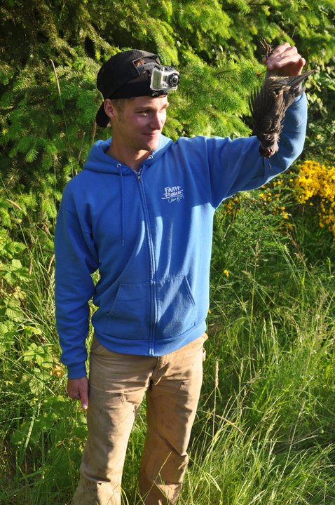 Jeremy admiring blowing a bird's brains out literally