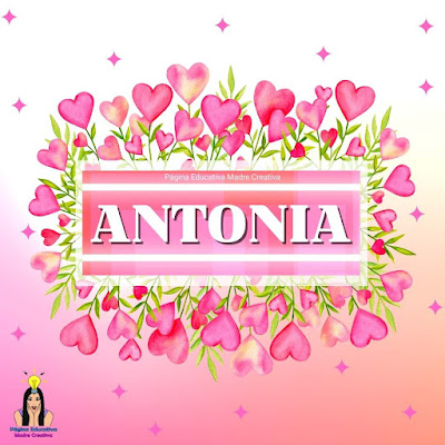 Solapín para imprimir - Nombre Antonia