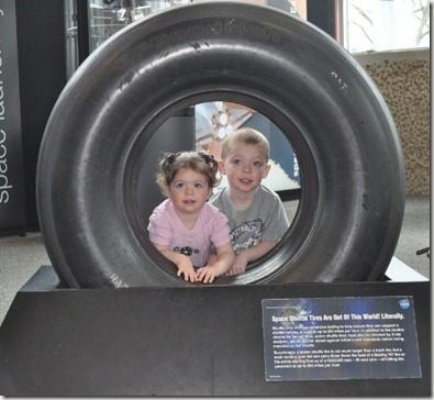 Kids in Shuttle Tire