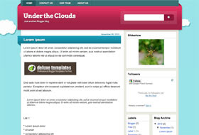 Under the Clouds Blogger Template