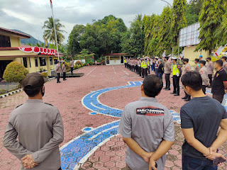 Polres Enrekang Gelar Apel Kesiapan Pam Malam Takbiran Idul Adha 1443 H