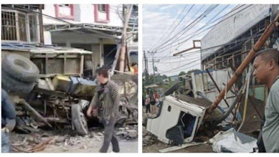 Kecelakaan Hari Ini Truk Drum Ringsek Menabrak Tiang Hingga Guling di Kabupaten Semarang  