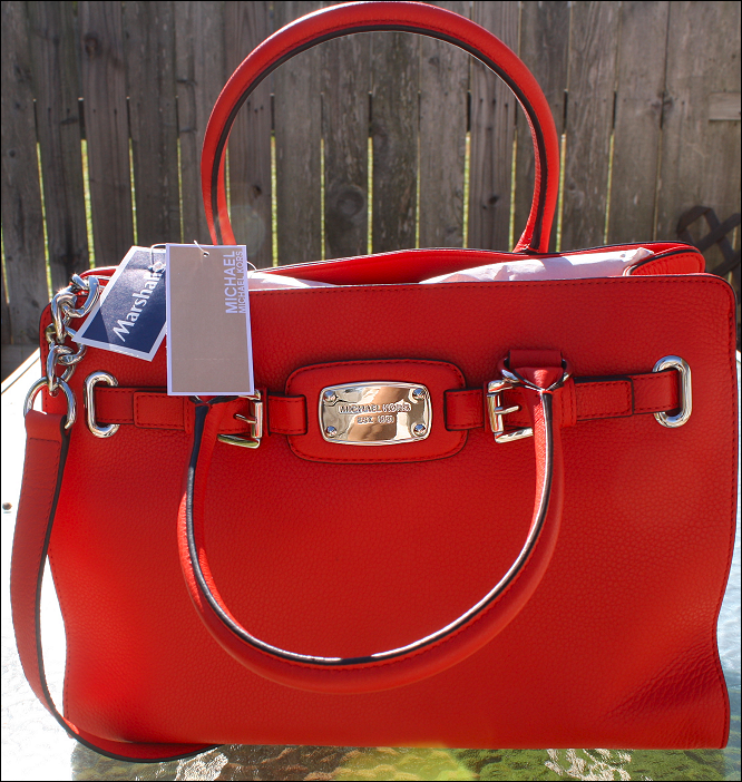 Michael Kors East/West Hamilton Tote, Mandarin / Silver hardware ...