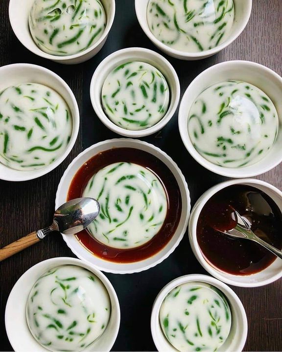 Porter Prau, Cara Mengolah Pudding Cendol dengan Vla Gula Merah