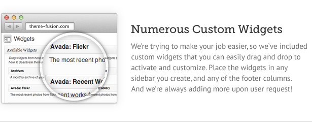  Numerous Custom Widgets