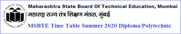 MSBTE Time Table - Download Msbte Model Answer Paper