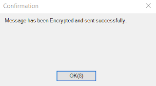 "Message has been Encrypted and sent successfully.