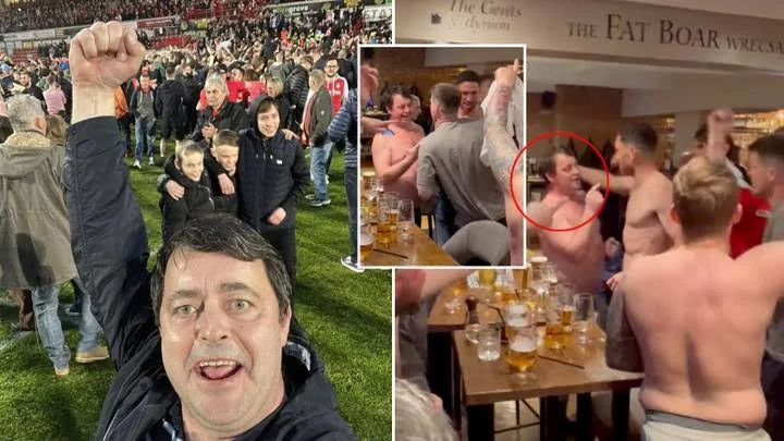 Video footage surfaces of Wrexham players partying with topless Bootlegger at pub
