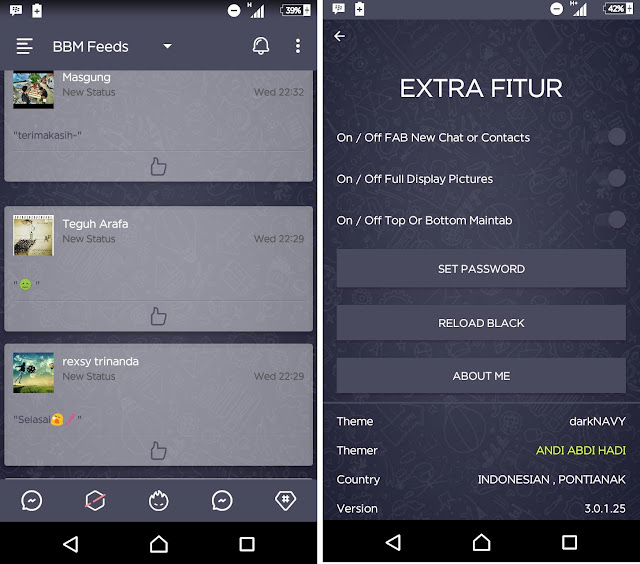 Download BBM Mod DarkNavy