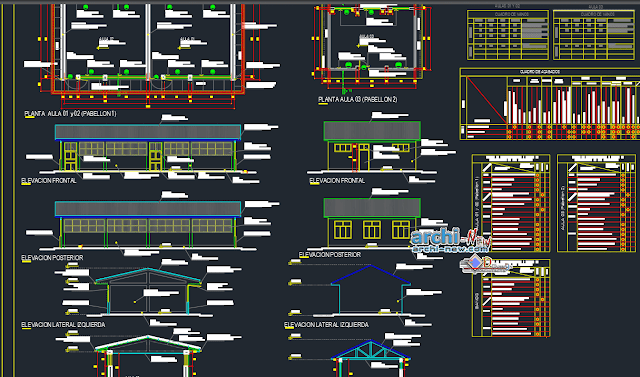 Huancavelica rural school in AutoCAD 