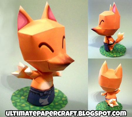 Animal Crossing Redd Papercraft