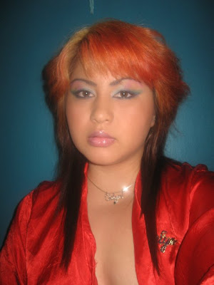 emo hairstyle photos. Red Emo Hair