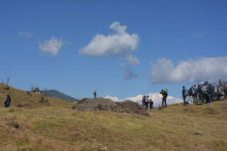 Trekkers Going towards Sandakphu