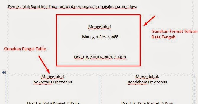 Cara Mudah Membuat Surat Dengan Tiga Format Tanda Tangan 