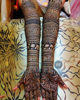 Creamer Wedding Mehndi design