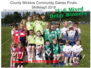 Picture of u- 6 mixed relay winners at Shillelagh Community Games 2018