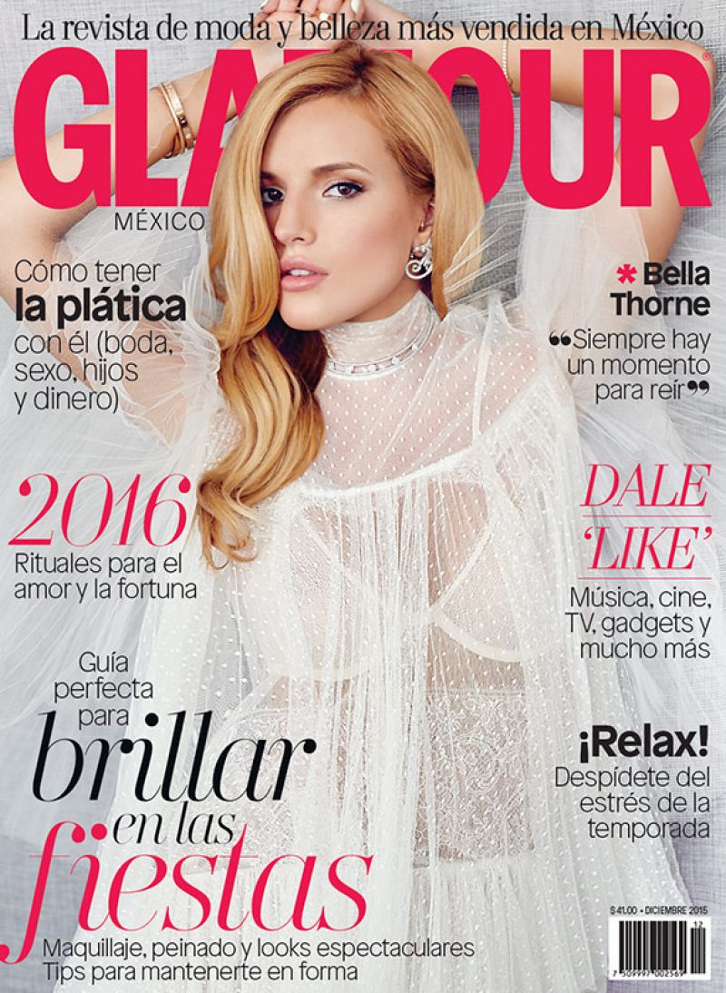 Bella Thorne sexy Glamour Magazine Mexico December 2015 cover