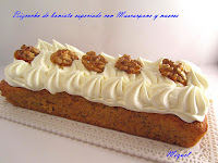 Bizcocho de boniato especiado con Mascarpone y nueces