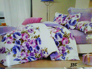 Sprei Eksklusif Motif Bunga Mawar Biru