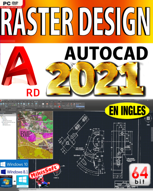 RASTER DESIGN 2021 EN INGLES 64 BITS - EDICION DE RATERIADO Y CONVERSION A VECTOR 