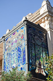 Stained Glass balcony at Cal Calixtus house, Sant Sadurni D'Anoia