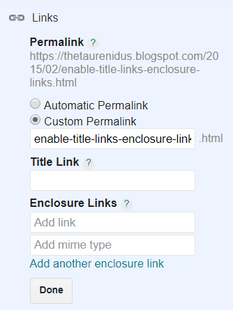 How to Enable Title Links and Enclosure Links | What does it mean?