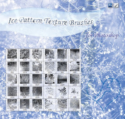 Ice Pattern Texture Brushes - Морозные узоры (Кисти)