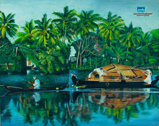 Oil on Canvas painting by M M Hussain  ( part of his portfolio on www.indiaart.com )