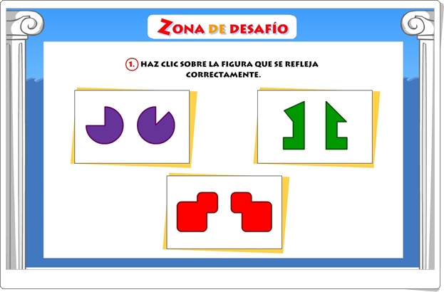 "Zona de Desafío: Simetría" (Juego de Matemáticas de Primaria)