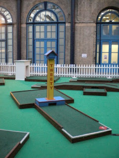 Indoor Crazy Golf course at Alexandra Palace in London