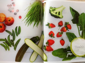 fruit and vegetables laid out beautifully 