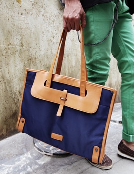 men hand bag for youth blue brown