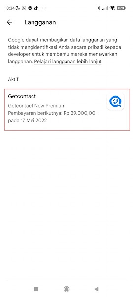 How to Unsubscribe GetContact Premium 4