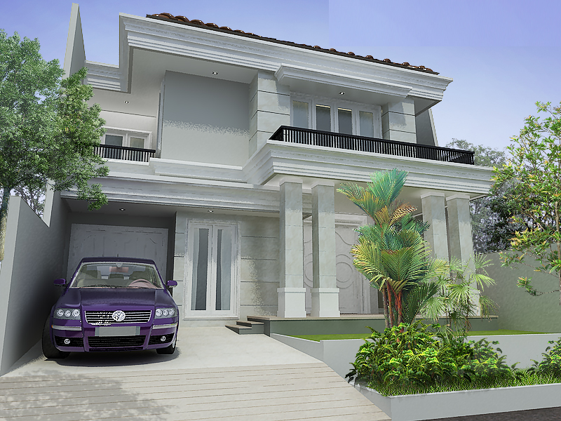 Jasa Arsitek Desain  Bangun Rumah  klasik  modern  2  lantai 