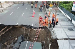 Warga Di Hebohkan, Jalan Gubeng Ambles Karena Pembangunan Basement RS Siloam Disebut Tak Ikuti Prosedur