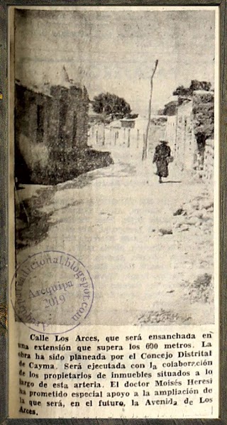 Calle los Arces (Cayma) 1959