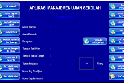 Aplikasi Kumpulan Administrasi Ujian Sekolah Lengkap Format Excel