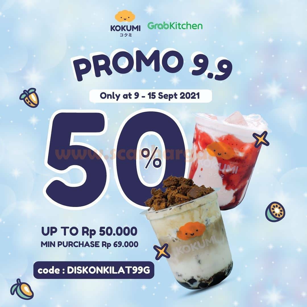 Promo KOKUMI Flash Sale GRABFOOD 9.9 Diskon hingga 50%