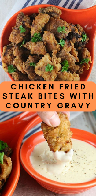 Chicken Fried Steak Bites with Country Gravy