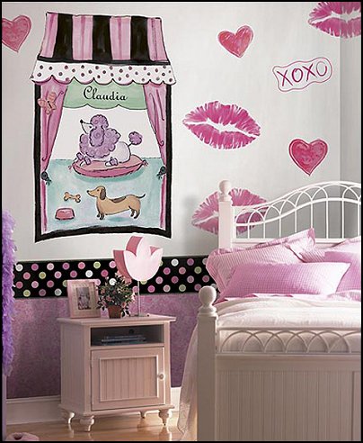 Pink Poodles Paris style bedroom decorating paris style 