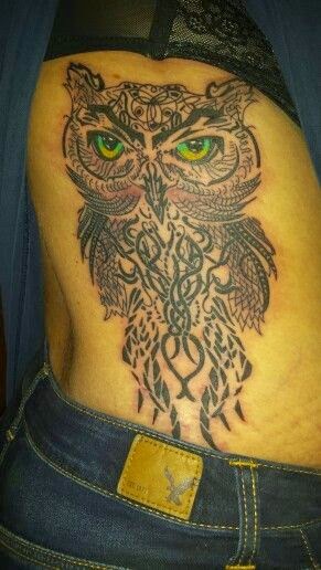Animal, Bird, Fresh Owl Bird Design Tattoo for Women, Women Back Owl Design Tattoo, Women Hand With Attractive Owl Designs, Owl On Night Design Tattoo, 