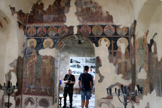 Beautiful frescoes on the second floor